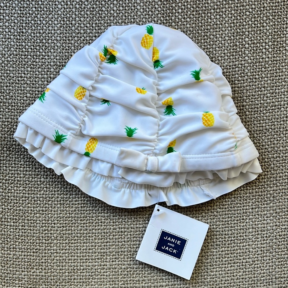 Janie and Jack Pineapple Swim Cap Size 2T-3T